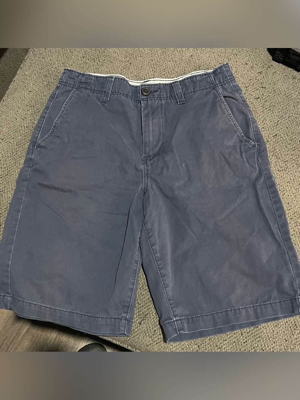American Eagle Outfitters Men's Navy Casual Flat-Front Shorts